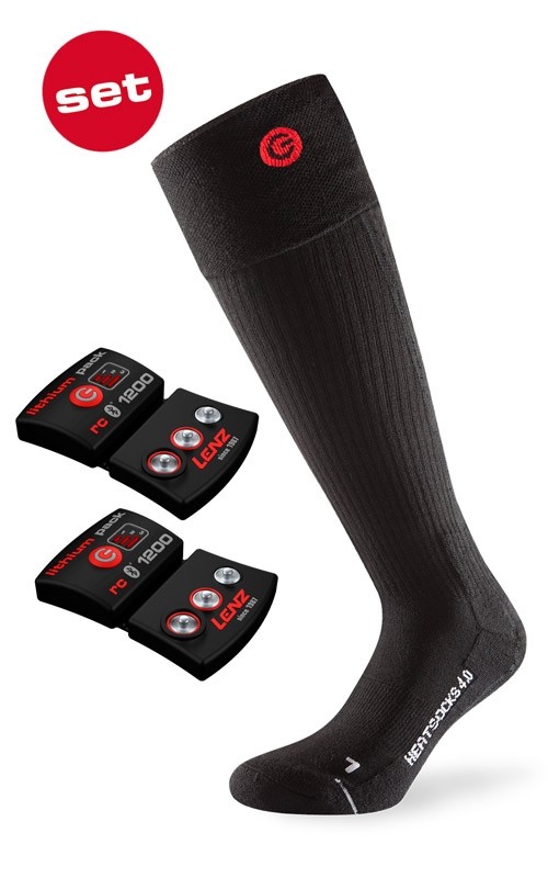 Lenz set of heat sock 4.0 + lithium pack rcB 1200 - Komplett sett med sokker, batterier og lader-0