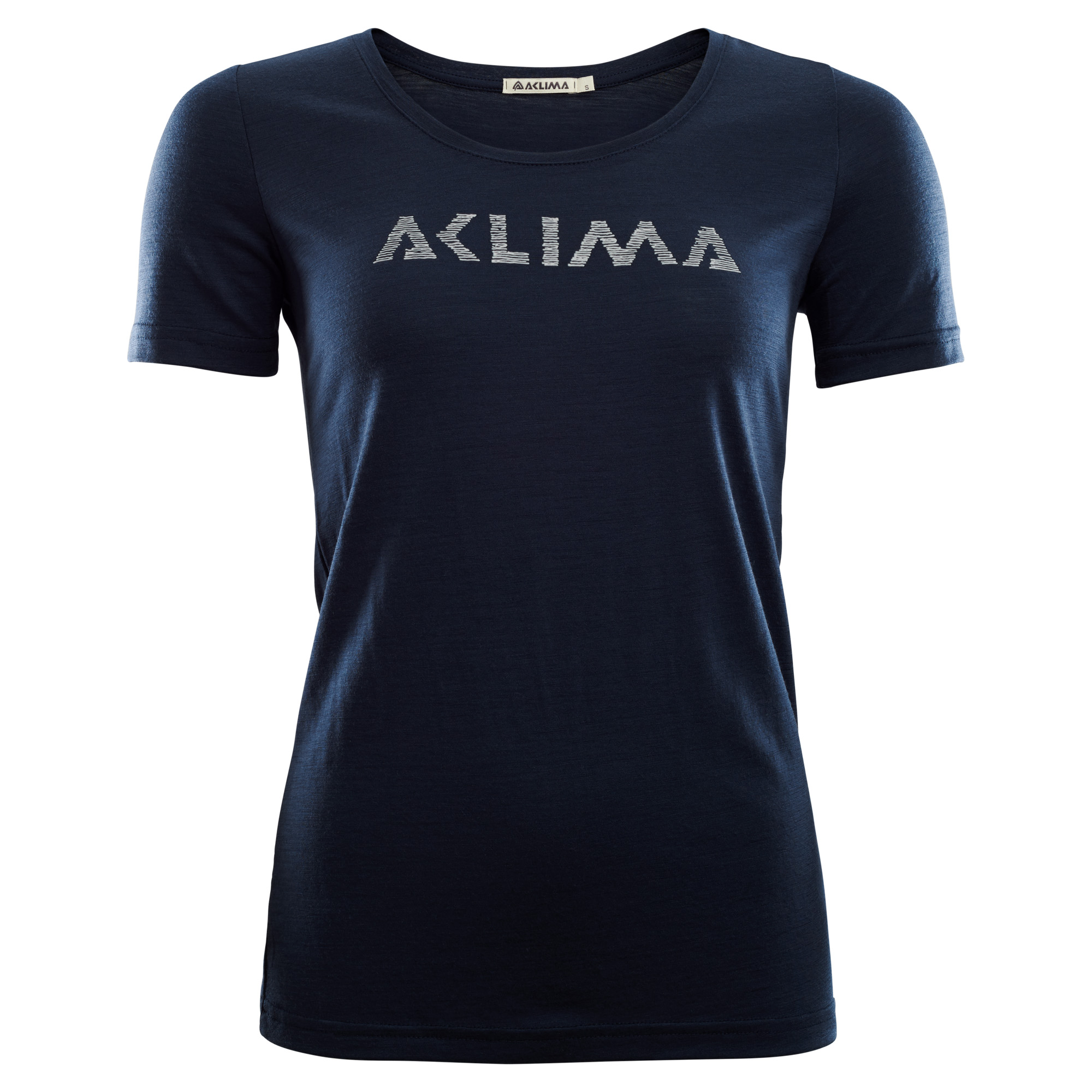 Aclima LightWool T-shirt LOGO dame (Navy Blazer)-0