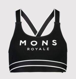 Mons Royale Stella X-Back Bra Womens Black